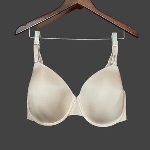Soma Vanishing 360 Perfect Coverage Bra 38DDD Beige Color w Gold Accents Lovely!